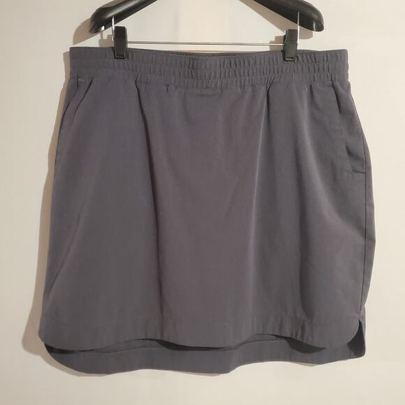 Duluth Trading Co Breezeshooter Skort Plus Size 18 Gray Pockets Active Stretch - Picture 1 of 10
